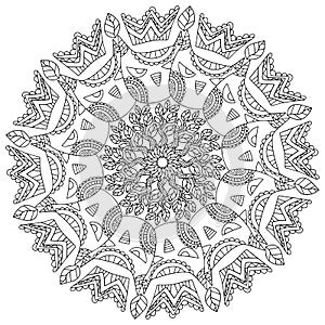 Lovely owls with crowns and leaves mandala coloring page for kids and adults